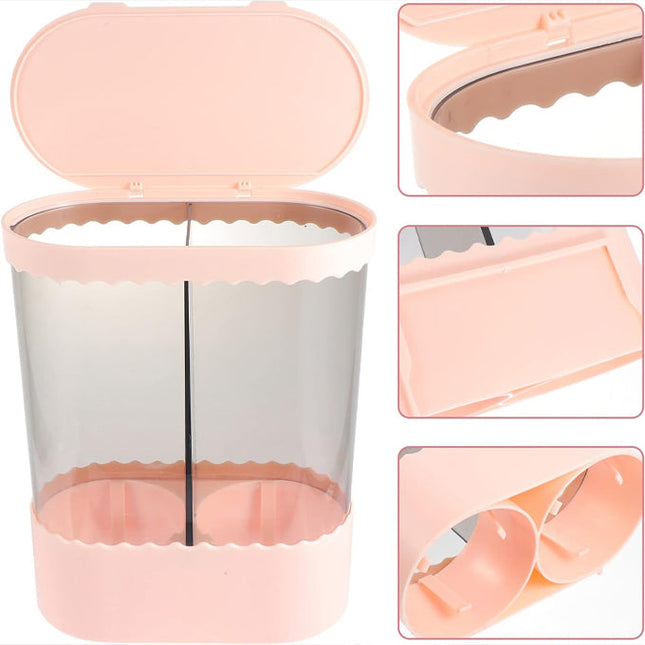 Wall Mount Double Barrel Disposable Cup Dispenser for Bathroom Home Office Gym Restaurant Kitchen