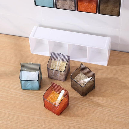 4 slot kitchen wall spice organizer