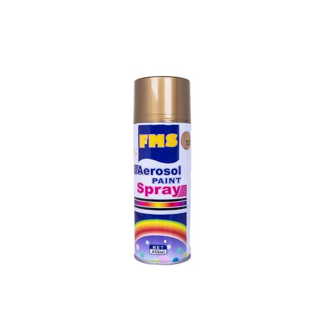 FMS Aerosol Spray Paint Gold Quick-Dry Thermoplastic Acid Metal Glass ABS