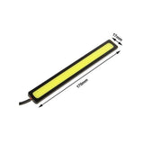 2 x 6W DIY White LED Daytime Running Light DRL Lamp 17cm Black