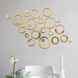 24Pcs 3D DIY Acrylic Mirror Wall Decal Sticker Set