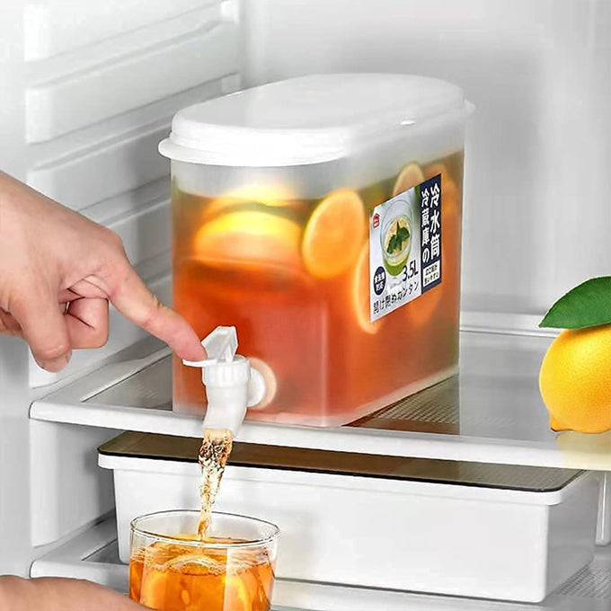 3.5L Fridge Juice & Water Dispenser with Tap – Leak-Proof Beverage Container for Refrigerator