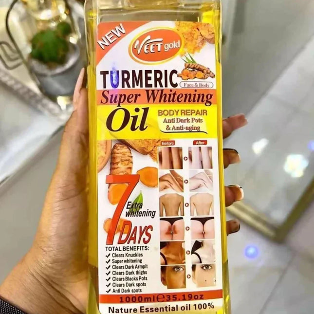 Turmeric Oil Super Brightening-1000ml Anti Darks Spots/anti-aging/soften