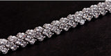Elegant Rose Gold Roman Crystal Heart Chain Women's Bracelet - Fashion Bangle