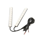 2 x 6W DIY White LED Daytime Running Light DRL Lamp 17cm Black
