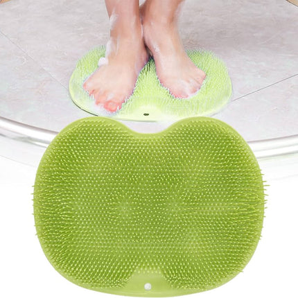 New Wall Mounted Back Scrubber, Silicone Bath Massage Cushion Brush with Suction Cups