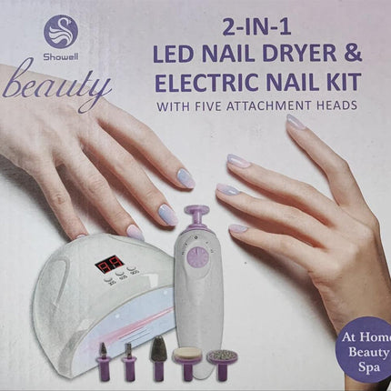 USB 2in1 LED nail dryer + electric nail kit