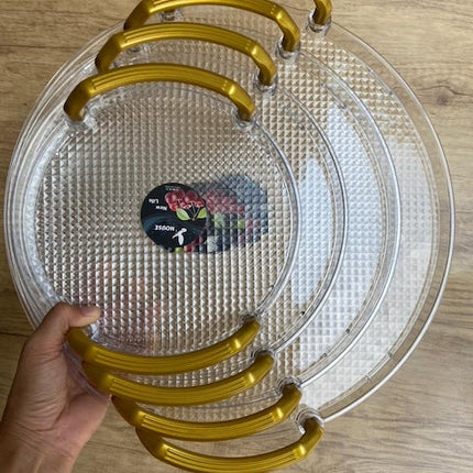 4 in 1 Acrylic Trays, Clear Acrylic Serving Tray, Toiletries Tray Serving Platters, Transparent for Coffee, Drinks