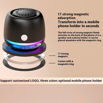 Rechargeable Long Endurance Home Car Mini Magnetic Bluetooth Speaker
