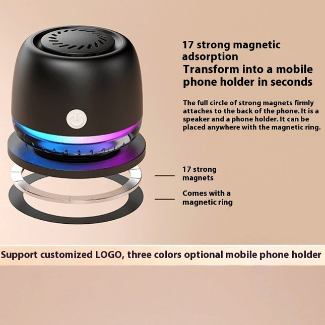 Rechargeable Long Endurance Home Car Mini Magnetic Bluetooth Speaker