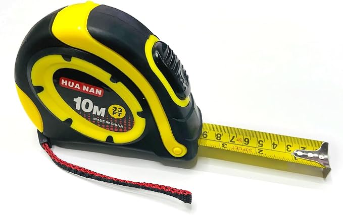 Self-Locking Retractable Steel Measuring Tape 33-Foot HEXAR HX491