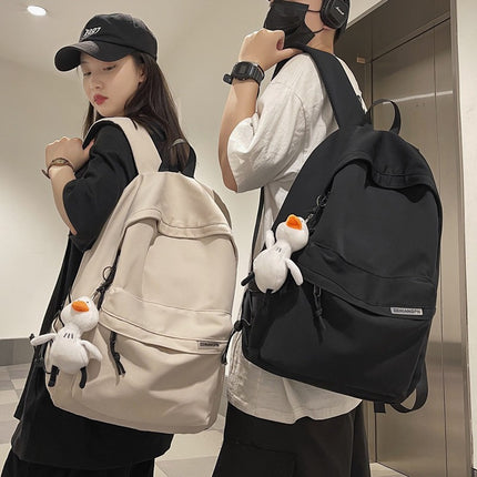 Backpack for men, simple and large capacity computer backpack for women, casual Japanese junior high school students, high school students, college students, backpack for men