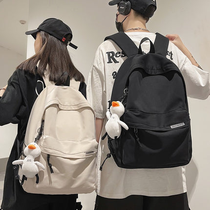 Backpack for men, simple and large capacity computer backpack for women, casual Japanese junior high school students, high school students, college students, backpack for men