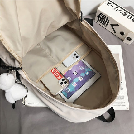 Backpack for men, simple and large capacity computer backpack for women, casual Japanese junior high school students, high school students, college students, backpack for men