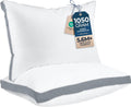 Utopia Bedding Gusseted Pillow (2-Pack) Premium Quality Bed Pillows - Side Back Sleepers - Grey Gusset - Queen - 18 x 26 Inches - Size: Queen (2 Count) / Color: Gray