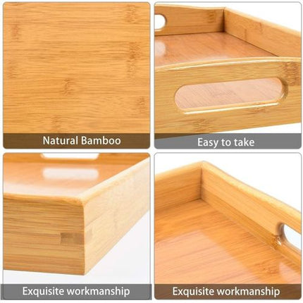 Bamboo Wooden 3pcs Serving Tray Set