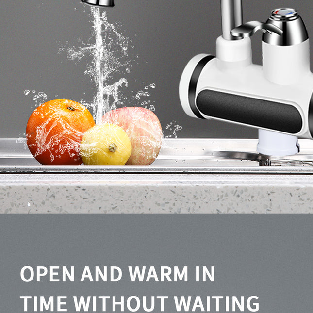 Kitchen Electric Water Tap  Water Heater Temperature Display Cold Heating Faucet Hot Water Faucet Heater
