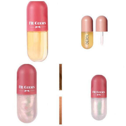 Day Night Instant Volume Lip Plumper Oil Clear Lasting Nourishing Repairing Reduce Lip Fine Line Care Lip Beauty Cosmetic