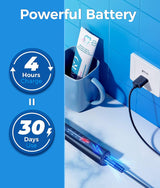 Electric Toothbrush, Sonic Toothbrushes with 8 Brush Heads 40000 VPM 5 Modes, Sonic Toothbrushes Fast Charge 4 Hours Last 30 Days (Black) - Color: Blackone