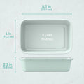 Bentgo Prep Meal Prep Containers with Lids, 20 Piece, PFAS & BPA-Free | 4-Cup Capacity, Portion Control, Stackable, Microwave - Color: Mint