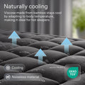 Niagara Sleep Solution Queen Ultra Soft Mattress Topper — Back Pain Relief | Rayon Derived from Bamboo, 20" Deep Pocket, Brea - Color: Dark Gray / Size: Queen