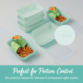 Bentgo Prep Meal Prep Containers with Lids, 20 Piece, PFAS & BPA-Free | 4-Cup Capacity, Portion Control, Stackable, Microwave - Color: Mint