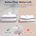 Utopia Bedding Gusseted Pillow (2-Pack) Premium Quality Bed Pillows - Side Back Sleepers - Grey Gusset - Queen - 18 x 26 Inches - Size: Queen (2 Count) / Color: Gray