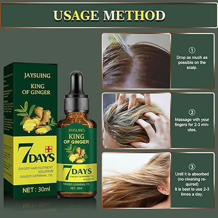 Aichun 7 Days Hair Growth Oil – Ginger & Herbal Tonic for Hair Regrowth & Anti-Hair Loss
