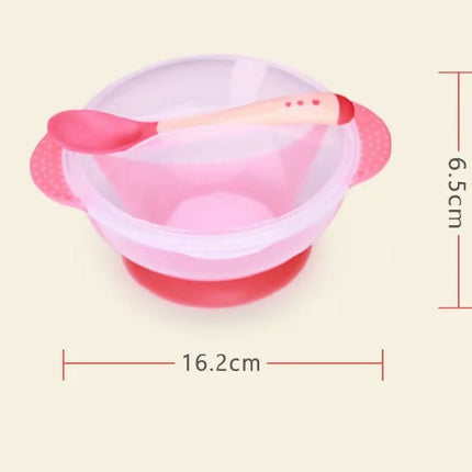 Silicone Baby Feeding Bowl + Spoon