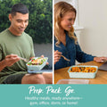 Bentgo Prep Meal Prep Containers with Lids, 20 Piece, PFAS & BPA-Free | 4-Cup Capacity, Portion Control, Stackable, Microwave - Color: Mint