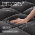 Niagara Sleep Solution Queen Ultra Soft Mattress Topper — Back Pain Relief | Rayon Derived from Bamboo, 20" Deep Pocket, Brea - Color: Dark Gray / Size: Queen