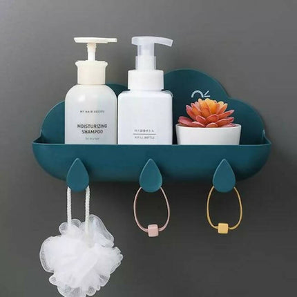 Cloud Bathroom Shelf, Waterproof Rust-Resistant Storage Rack for Shampoo, Conditioner, Lotion - Easy Installation, Elegant Design
