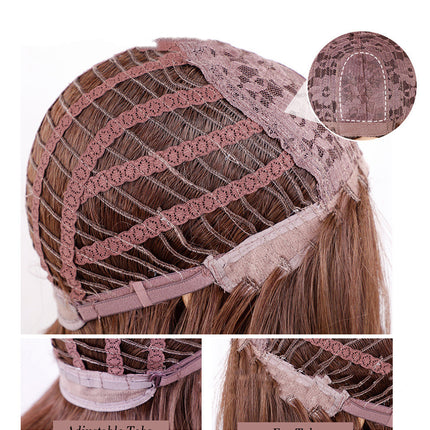 Wig With Full Bangs Long Curly Hair Full Set