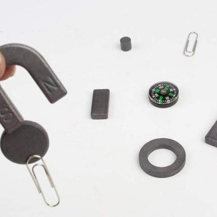 9 Piece Magnet Game Set For Kids With Compass, Kit Toys for Projects and Experiments