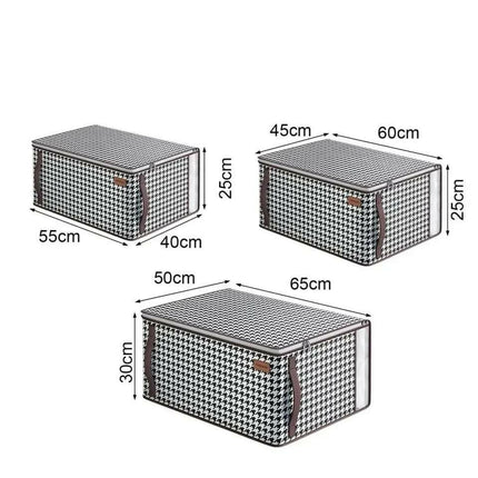3pcs Quilt Duvet/Closet Organizer-checked