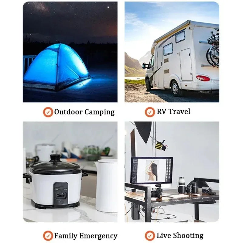 SUYIJIA Power Station 220V300WOutdoor Power Bank90000mah Portable Home Camping Lifepo4 Electric System Rechargeable Generator