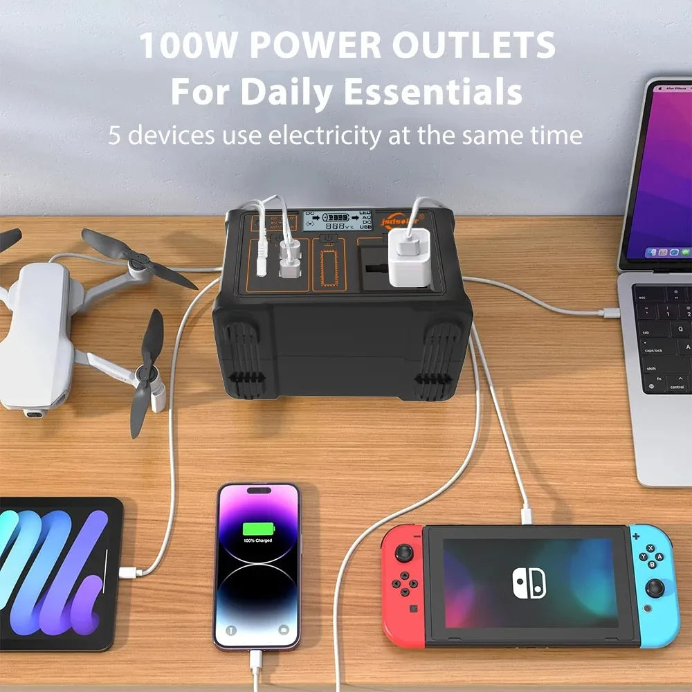 Portable Power Station 100W 24000mAh Mobile Power Supply Solar Generator 220V/110V Charging Station EU/US/UK Power Bank Camping