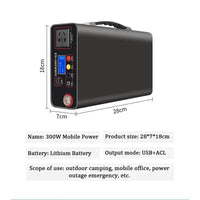 SUYIJIA Power Station 220V300WOutdoor Power Bank90000mah Portable Home Camping Lifepo4 Electric System Rechargeable Generator