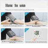 Wrist Digital Blood Pressure Machine, Portable Wrist Blood Pressure Monitor, Automatic Health Monitor with WHO Warning Message