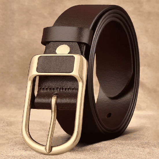 Vintage Men's PU Leather Belt Minimalist Needle Buckle