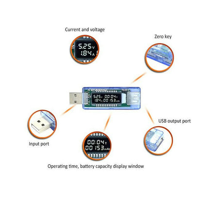 Keweisi USB Voltage Current Meter Capacity Tester