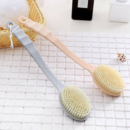 New Design Bathing Brush With a Soft Back Part, Long Handle Bath Brush Soft Skin Massager, Shower Scrubber Body Cleaning Brush,nBathroom Accessories