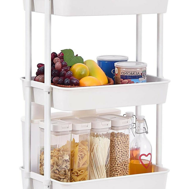 Multi-functional Movable Trolley Storage Rack