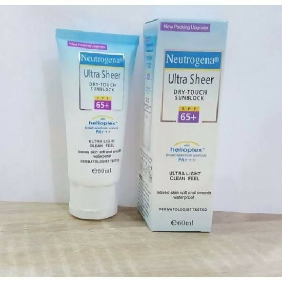 Neutrogena Ultra Sheer Dry-Touch Sunscreen Suncream/ Sunblock SPF 65+ -60ml.