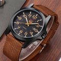 4-in-1 Men's Watch Set Quartz Business Casual Round Pointer Calendar Canvas Band Bracelet Accessories