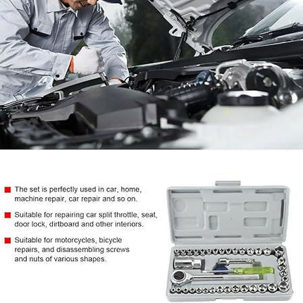 40 Pcs Combination Socket Wrench Set