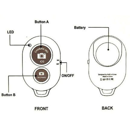 Bluetooth Wireless smartphone camera remote Shutter