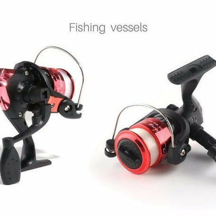 Portable Extendable Fishing Rod Combo (Rod, Reel, Line, Hooks) Collapsible Pole Spinning Reel