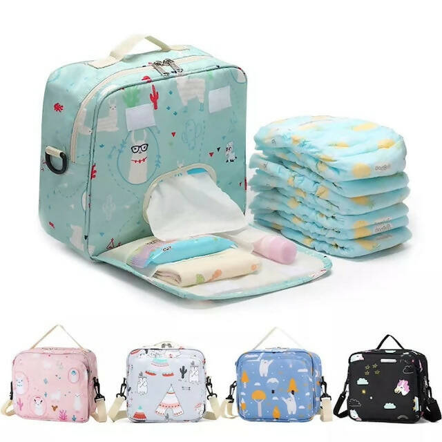 Multifunctional Fashion Diaper, Stylish and Spacious Diaper Bag Backpack, Disposable Reusable Fashion Prints, Baby Shoulder Bag