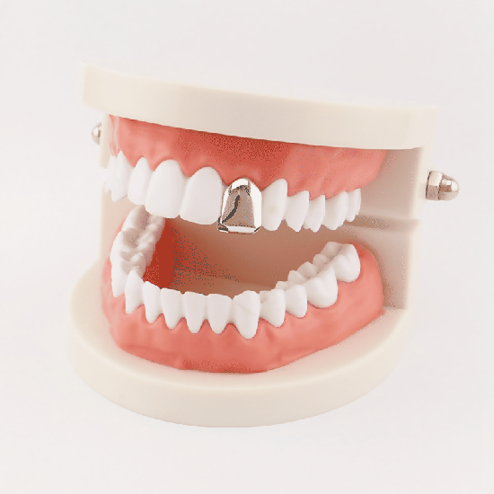 Gold Trendy Hip Hop Single Tooth Grillz Cap Body Jewelry